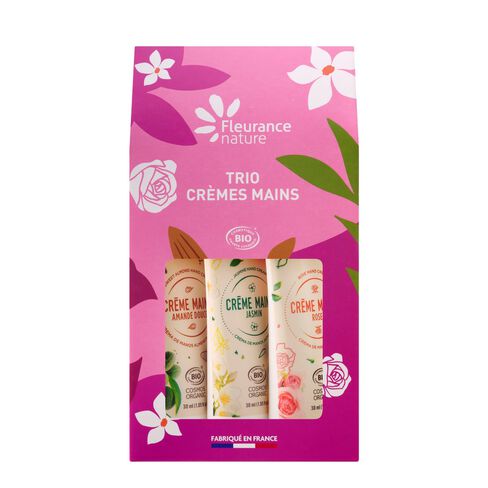 Trio cr&egrave;mes mains bio Fleurance Nature
