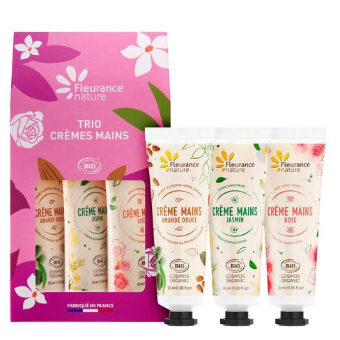 Trio cr&egrave;mes mains bio Fleurance Nature