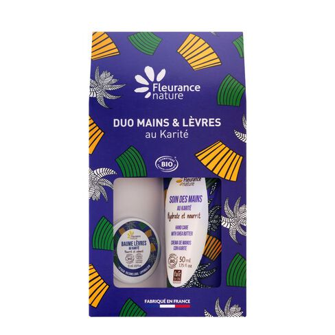 Duo mains et l&egrave;vres karit&eacute; bio Fleurance Nature