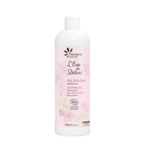 Gel douche eau des d&eacute;lices rose et jasmin bio