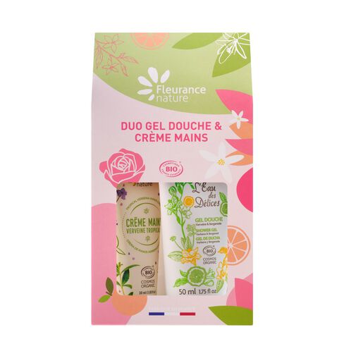 Duo gel douche et cr&egrave;me mains verveine bio Fleurance Nature