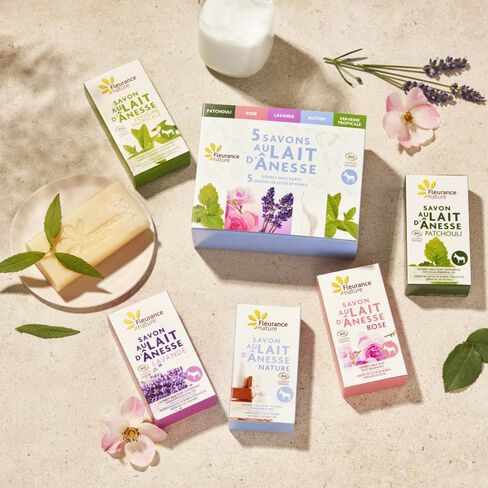 Coffret 5 savons au lait d'anesse