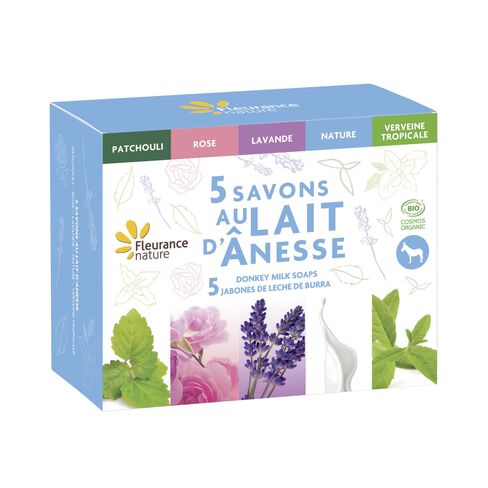 Coffret 5 savons au lait d'anesse