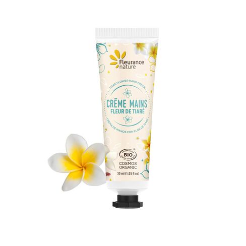 Crème mains à la fleur de tiaré cosmétique bio