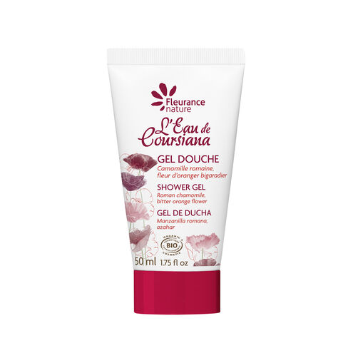 Gel douche parfumé à l'eau de Coursiana cosmétique bio 