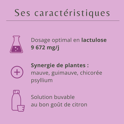 Caract&eacute;ristiques transit nature lactulose Fleurance Nature