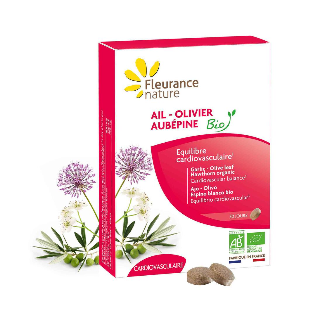 Organic garlic Olive leaf Hawthorn Fleurance Nature