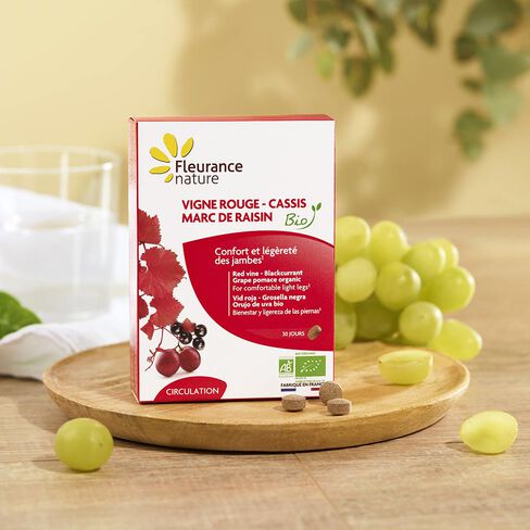 Vigne Rouge - Cassis - Marc de raisin compl&eacute;ment alimentaire bio